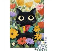 Puzzle 1000 Black Cat Credit Cards Puzzle Per Adulti Gioco Rompicapo Taglio Di Precisione Regali Unici Per Compleanno E Natale 52x38cm/1000pcs