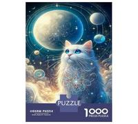 Puzzle 1000 Celestial Cat Art Print Puzzle Per Adolescenti Gioco Rompicapo Regali Per Donne Regali Unici Per Compleanno E Natale 70x50cm/1000pcs