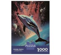 Puzzle 1000 Dolphin in 60s Rock Album Puzzle Per Adolescenti Gioco Rompicapo Regali Per Donne Regali Unici Per Compleanno E Natale 70x50cm/1000pcs