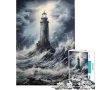 Puzzle 1000 Faro nella brezza marina Gioco educativo per un gioco stimolante e divertente Regalo perfetto per le vacanze a casa (Dimensioni 38x52cm)