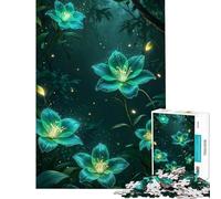 Puzzle 1000 Fiori Luminosi Incantati Gioco Educativo Sfida per l'Intelligenza Giocattolo Avvincente Regalo di Babbo Natale Segreto Regalo di Compleanno (Dimensioni 38x26cm)