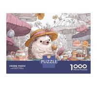 Puzzle 1000 Hedgehog Tea Party Puzzle Per Adulti Gioco Rompicapo Taglio Di Precisione Regali Unici Per Compleanno E Natale 38x26cm/1000pcs