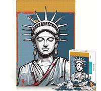 Puzzle 1000 Libertà Buddha Poster Art Giocattolo Decorazione da Parete Sfida Difficile Compleanno e Natale 38x26cm