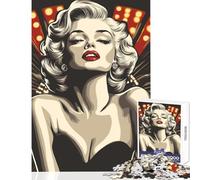 Puzzle 1000 Marilyn Monroe Pop Art Antistress Giocattoli Regalo per Compleanni Gioco Educativo con Pezzi di Forma Casuale Completamente Incastrati Dimensioni 38x26cm