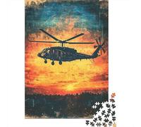 Puzzle 1000 Military Helicopter Art Print-1 Puzzle Per Adulti Gioco Rompicapo Taglio Di Precisione Regali Unici Per Compleanno E Natale 38x26cm/1000pcs