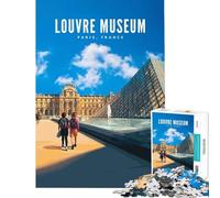 Puzzle 1000 Museo del Louvre Parigi Giochi rilassanti giocattoli che creano dipendenza per coltivare la pazienza Ottima idea regalo per compleanno (dimensioni 50x75cm)
