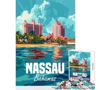 Puzzle 1000 Nassau Bahamas Antistress Giocattoli Regalo per Compleanni Gioco Educativo con Pezzi di Forma Casuale Completamente Incastrati Dimensioni 38x52cm
