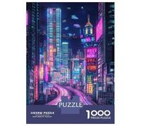 Puzzle 1000 Neon City Lights Wallpaper Puzzle Per Adolescenti Gioco Rompicapo Regali Per Donne Regali Unici Per Compleanno E Natale 70x50cm/1000pcs