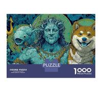 Puzzle 1000 Oceanic Deity with Trident And Shiba Inu Puzzle Per Adulti Gioco Rompicapo Taglio Di Precisione Regali Unici Per Compleanno E Natale 70x50cm/1000pcs