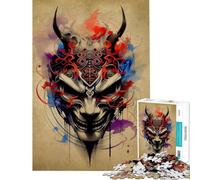 Puzzle 1000 Oni Samurai No Help The Brain Exercise Family Activities Practical Game for 14+ Puzzle Game Offerto (50x75cm)
