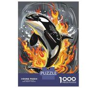 Puzzle 1000 Orca Killer Whale Art Print Puzzle Per Adolescenti Gioco Rompicapo Regali Per Donne Regali Unici Per Compleanno E Natale 52x38cm/1000pcs