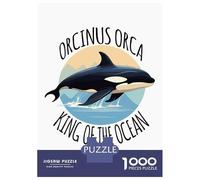 Puzzle 1000 Orcinus Orca King of The Ocean Puzzle Per Adolescenti Gioco Rompicapo Regali Per Donne Regali Unici Per Compleanno E Natale 38x26cm/1000pcs