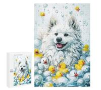 Puzzle 1000 PCS A American Eskimo Dog Puzzle Per Adolescenti Giochi Rilassanti Sfida Difficile Regali Unici Per Compleanno E Natale 1000 PCS