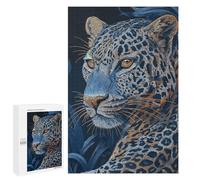 Puzzle 1000 PCS Blue Leopard Art Print Puzzle Per Adolescenti Migliorano La Memoria Difficili E Stimolanti Rompicapo Giochi Per Famiglie 1000 PCS