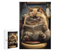 Puzzle 1000 PCS Curious Cat Reading Book Puzzle Per Adolescenti Migliorano La Memoria Difficili E Stimolanti Rompicapo Giochi Per Famiglie 1000 PCS