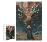 Puzzle 1000 PCS Dangerous Fire Dragon Puzzle per Adulti Giocattolo Decorazione Da Parete Modello Di Assemblaggio Offerta come Regali per Tutta La Famiglia 1000 PCS