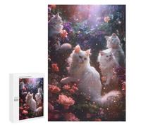 Puzzle 1000 PCS Enchanted Garden Cats Puzzle Per Adulti Puzzle Divertenti E Spiritosi Ogni Pezzo È Unico - Divertimento in Famiglia E Serate Di Gioco 1000 PCS