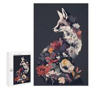 Puzzle 1000 PCS Fox And Flower Pop Art Puzzle Per Adolescenti Giochi Rilassanti Sfida Difficile Regali Unici Per Compleanno E Natale 1000 PCS