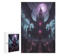 Puzzle 1000 PCS Gothic Castle with Wings Puzzle Per Adolescenti Giochi Rilassanti Sfida Difficile Regali Unici Per Compleanno E Natale 1000 PCS