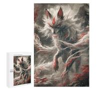 Puzzle 1000 PCS Kitsune Japanese Fox Puzzle Per Adulti Puzzle Regalo Di Compleanno Difficile E Sfida Gioco Impegnativo Regali 1000 PCS