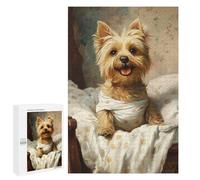 Puzzle 1000 PCS Per Adolescenti Adorable Yorkshire Terrier in Bed Puzzle Per Adulti Per Divertimento in Famiglia Aiuta Ad Allenare Il Cervello Gioco Dal Design Bellissimo 1000 PCS