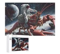 Puzzle 1000 PCS Per Adolescenti Astronaut Riding Lobster on Alien Planet Puzzle Per Adulti Giochi Rilassanti Perfetto Per Decorare E Regalare A Tutta La Famiglia 1000 PCS