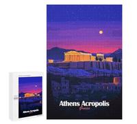 Puzzle 1000 PCS per Adolescenti Athens Acropolis Night Puzzle Giochi Famiglia Assemblaggio Modelli Compleanno E Natale 1000 PCS