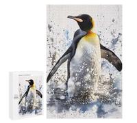 Puzzle 1000 PCS Per Adolescenti Emperor Penguin Watercolor Puzzle Per Adulti Giocattoli Fai Da Te Ma Divertenti E Umoristici Sfida Educativa 1000 PCS