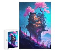Puzzle 1000 PCS per Adolescenti Ethereal Sakura Serenity Puzzle Giochi Per Famiglie Assemblaggio Modelli Compleanno E Natale 1000 PCS