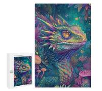 Puzzle 1000 PCS Per Adolescenti Fantasy Lizard in Enchanted Forest Puzzle Per Adolescenti Analisi E Logica Allena Il Tuo Cervello E Le Tue Mani Gioco Di Sfida Unico 1000 PCS