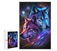 Puzzle 1000 PCS Per Adolescenti Galactic Wolf Duo T-Shirt Puzzle Per Adolescenti Migliora La Memoria Difficile Da Completare Divertimento in Famiglia E Serata Di Giochi 1000 PCS