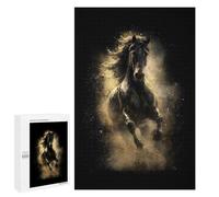 Puzzle 1000 PCS Per Adolescenti Galloping Horse with Golden Dust Puzzle Per Adulti Giochi Rilassanti Perfetto Per Decorare E Regalare A Tutta La Famiglia 1000 PCS