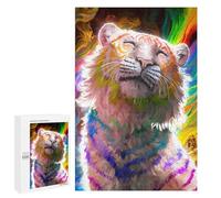 Puzzle 1000 PCS Per Adolescenti Rainbow Tiger Puzzle Per Adulti Giocattoli Antistress Difficile Difficile Per È Ideale Come Regalo 1000 PCS