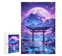 Puzzle 1000 PCS Per Adolescenti Sakura Moonlit Lake Puzzle Per Adolescenti Migliora La Memoria Difficile Da Completare Divertimento in Famiglia E Serata Di Giochi 1000 PCS