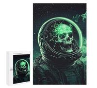 Puzzle 1000 PCS Per Adolescenti Space Horror Astronaut with Glowing Skull Puzzle Per Adolescenti Analisi E Logica Allena Il Tuo Cervello E Le Tue Mani Gioco Di Sfida Unico 1000 PCS