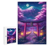 Puzzle 1000 PCS per Adolescenti Spring Night Torii Gate Puzzle per Adulti Gioco Pratico Decorazione della Casa Compleanno E Natale 1000 PCS