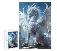Puzzle 1000 PCS per Adolescenti White Heaven Elder Dragon Puzzle Gioco Di Ingegnere Alleviatore Di Stress Sfidante per Completare 1000 PCS