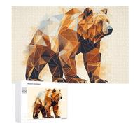Puzzle 1000 PCS Per Adulti Abstract Brown Bear Puzzle Per Adulti Giochi Per Famiglie Difficili Difficili Per Compleanno, Natale 1000 PCS