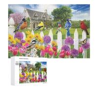 Puzzle 1000 PCS Per Adulti Birds on A Spring Fence Puzzle Per Adulti Giochi Rilassanti Analisi E Logica Riduzione Dello Stress Regali 1000 PCS