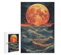 Puzzle 1000 PCS Per Adulti Full Moon Over Ocean Waves Puzzle Per Adulti Antistress Stimolante Da Completare Regali Per La Riduzione Dello Stress 1000 PCS