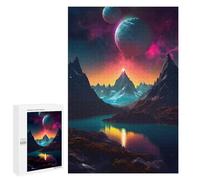 Puzzle 1000 PCS Per Adulti Lake in The Space Puzzle Per Adolescenti Giocattolo Decorazione Da Parete Decorazione Perfetta Difficile Da Completare 1000 PCS