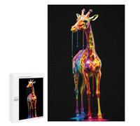 Puzzle 1000 PCS Per Adulti Rainbow Colored Giraffe Puzzle Per Adolescenti Giocattolo Decorazione Da Parete Decorazione Perfetta Difficile Da Completare 1000 PCS