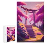 Puzzle 1000 PCS Per Adulti Torii Gate And Cherry Blss Puzzle Per Adulti Giochi Per Famiglie Difficili Difficili Per Compleanno, Natale 1000 PCS