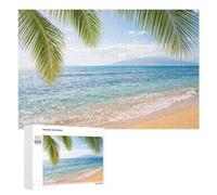 Puzzle 1000 PCS Per Adulti Tropical Beach with Palm Trees Puzzle Per Adulti Giochi Rilassanti Gara Di Velocità Manuale Per Compleanno, Natale 1000 PCS