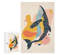 Puzzle 1000 PCS Per Adulti Whale Abstract Flat Puzzle Rompicapo Gioco Regalo Per Donne Attività Divertenti Da Fare A Casa 1000 PCS