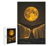 Puzzle 1000 PCS Per Adulti Whale Tail And Full Moon Puzzle Per Adulti Giochi Rilassanti Regali Per Donne Per Compleanno, Natale 1000 PCS