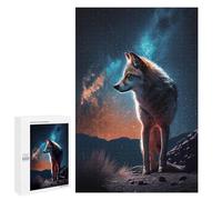 Puzzle 1000 PCS Per Adulti Wolf Under The Milky Way Puzzle Per Adulti Giochi Rilassanti Analisi E Logica Riduzione Dello Stress Regali 1000 PCS