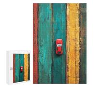 Puzzle 1000 PCS Red Car on Colorful Road -1 Puzzle Per Adolescenti Migliorano La Memoria Difficili E Stimolanti Rompicapo Giochi Per Famiglie 1000 PCS