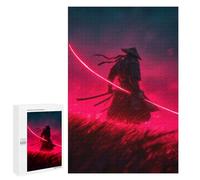 Puzzle 1000 PCS Samurai Warrior with Red Lightsaber Puzzle Per Adulti Che Migliorano La Memoria, Impegnativi Da Completare, Regali Di Natale E Compleanno 1000 PCS