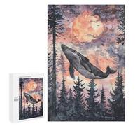 Puzzle 1000 PCS Whale Watching Sunset Painting Puzzle Per Adolescenti Migliorano La Memoria Difficili E Stimolanti Rompicapo Giochi Per Famiglie 1000 PCS